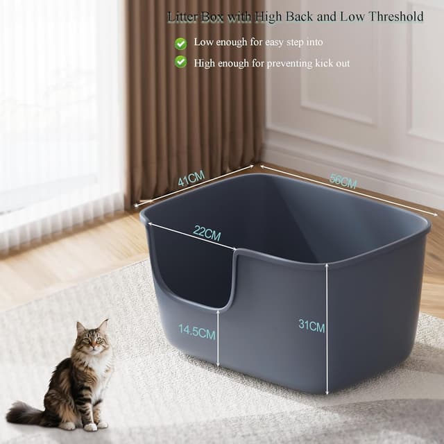 Detalle de Vealind Large High Sided Cat Litter Tray, 22 in