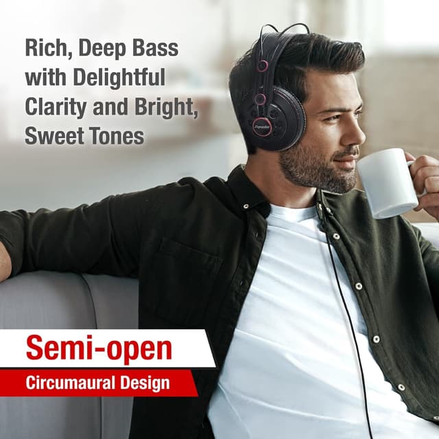 Detalle 2 de Superlux HD681 Kopfhörer (Schwarz) – vielseitig für Musik, Filme und Spiele