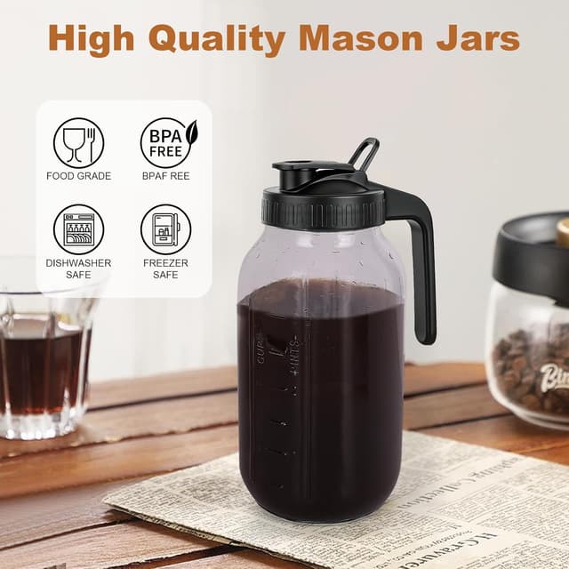 Detalle de 64 oz Mason Jar Cold Brew Coffee Maker 🍶