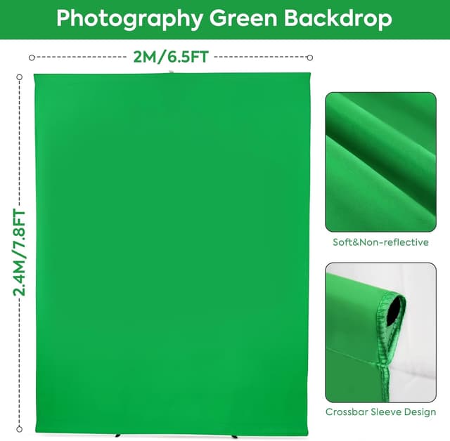 Detalle 2 de SEDGEWIN Greenscreen 2,4 x 2 m Hintergrund