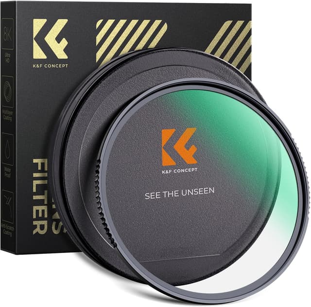 Detalle de K&F CONCEPT 55mm Nano-Xcel Filtro UV MCUV in vetro ottico con 28 strati Nano per protezione e nitidezza