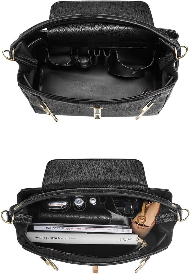 Detalle de VICTORIA HYDE borsa a mano da donna in PU effetto lychee con tracolla e scomparti multipli