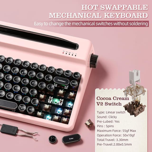 Detalle de YUNZII QL75 Wireless Mechanical Keyboard 75%