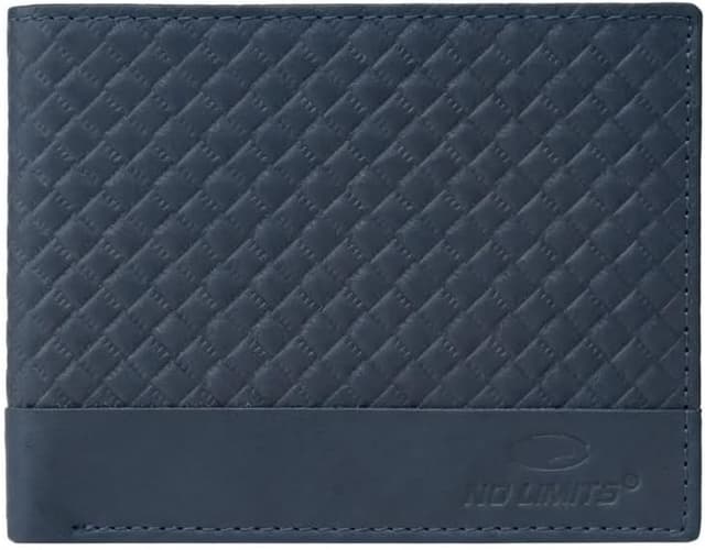 Detalle de No Limits Portefeuille homme en cuir véritable Classico 292 (bleu 292) avec design tressé