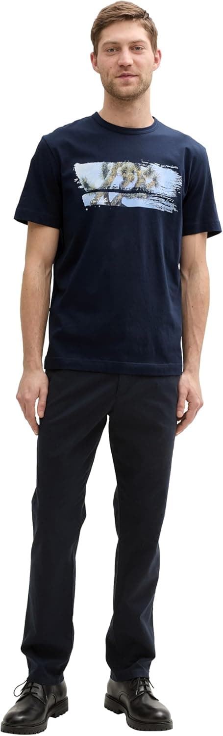 Detalle 2 de TOM TAILOR 1046712 T-shirt da uomo con stampa fotografica frontale