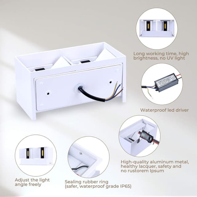 Detalle 2 de ENCOFT Applique LED da parete 24 W