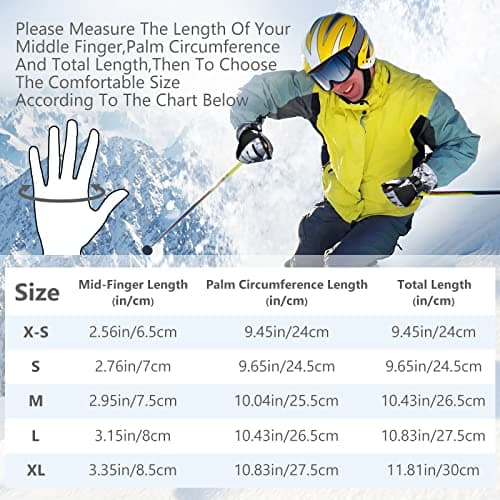 Thumbnail 8 de Ski Gloves Warmest Waterproof Snow Gloves