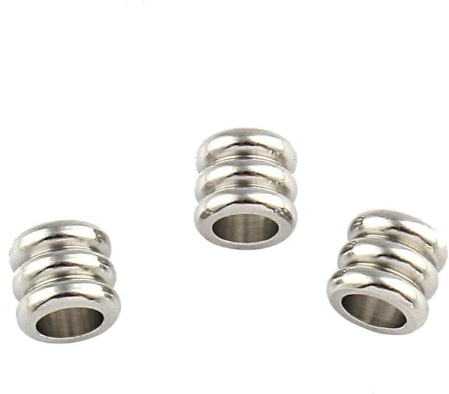 Detalle de Perlin Edelstahl Spacer Perlen (Edelstahl 304) 8mm, Tube/Röhre, Loch ca. 5mm – 5 Stück