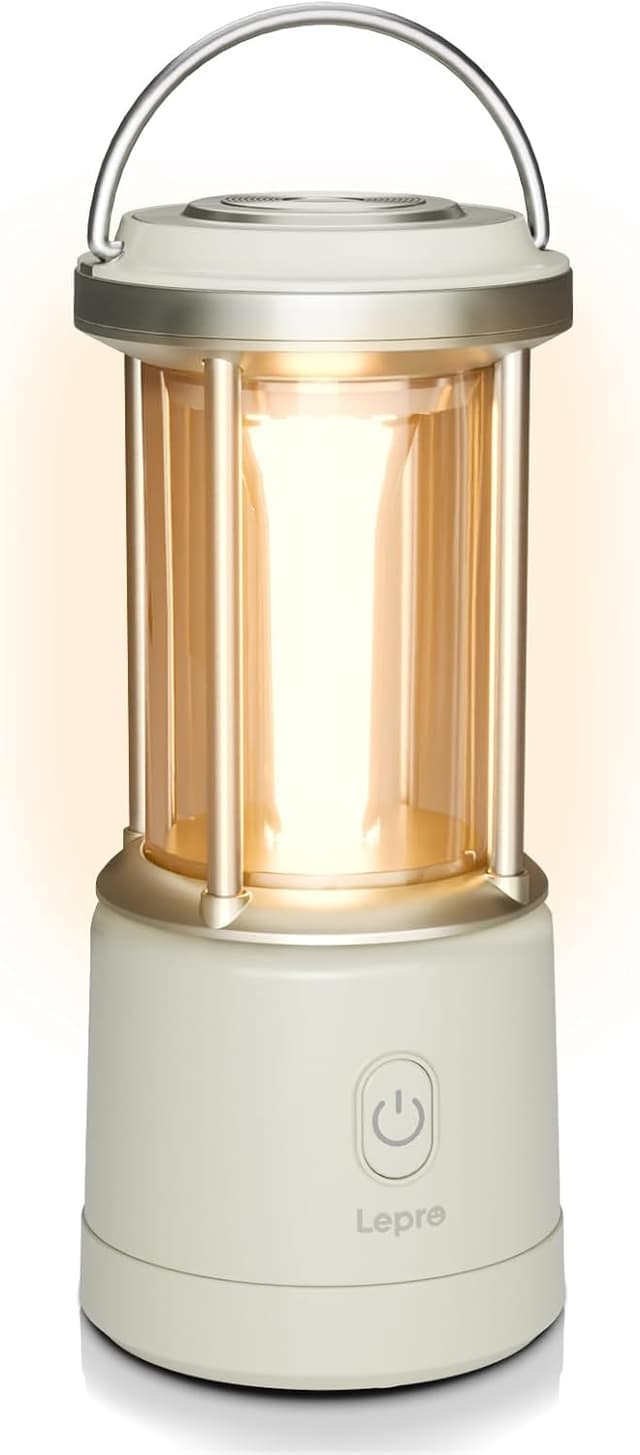Detalle de Lepro Camping Lantern (1100 Lumens) – AA Battery Powered, Dimmable 5 Modes with Warm & Cool Light