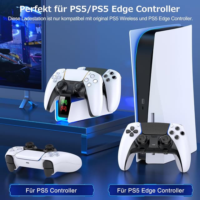 Thumbnail 4 de GAMSINGY PS5 Controller Ladestation 2–3 Std