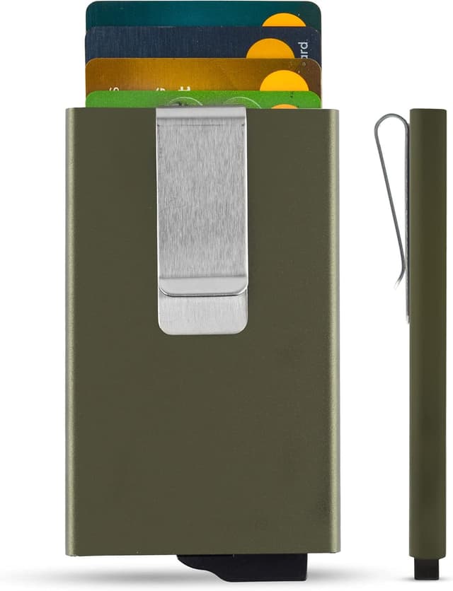 Detalle de POWR aircraftgrade RFID wallet, holds 5 cards