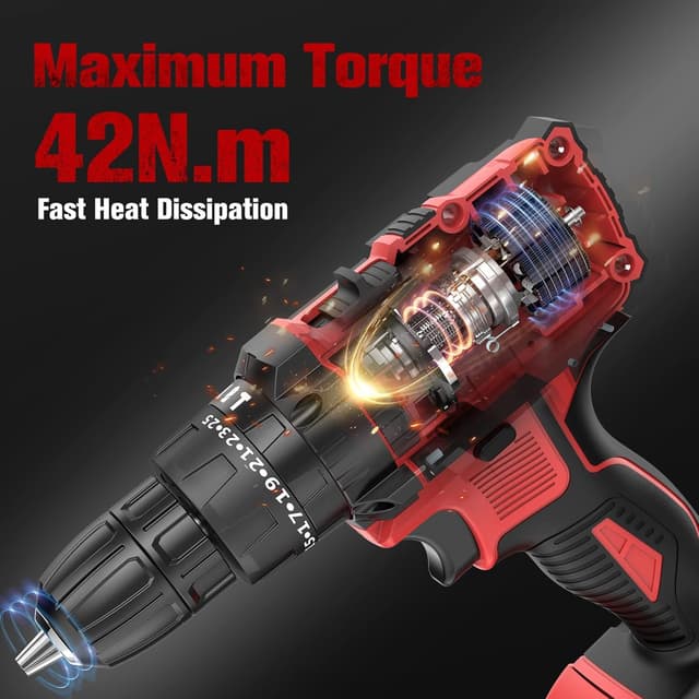 Detalle 2 de MHPRO Taladro Percutor 21V 🔨