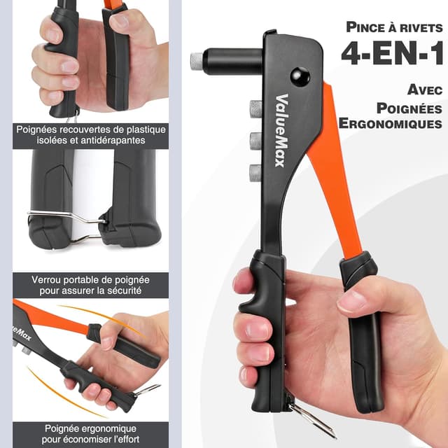 Thumbnail 4 de VALUEMAX Pince à rivets 4 en 1 248 mm