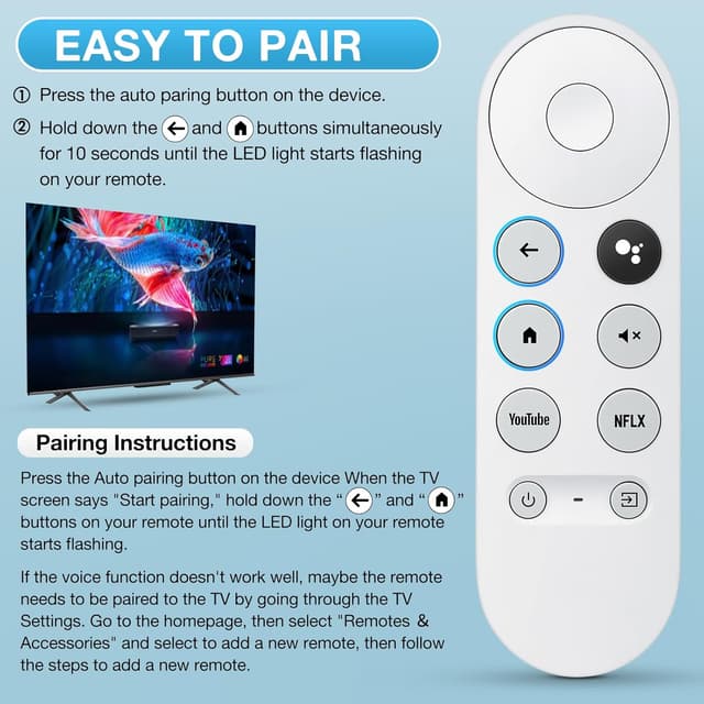 Thumbnail 4 de Replacement Chromecast Remote for Google TV 4K