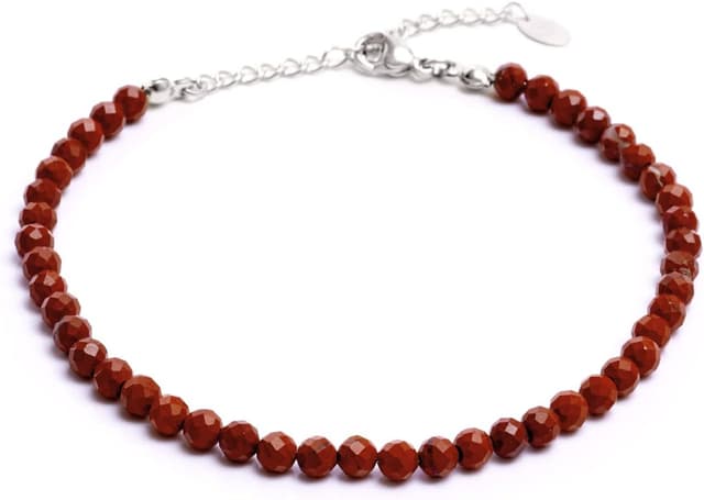 Detalle de BERGERLIN Jaspis Fußkettchen mit 925 Silber