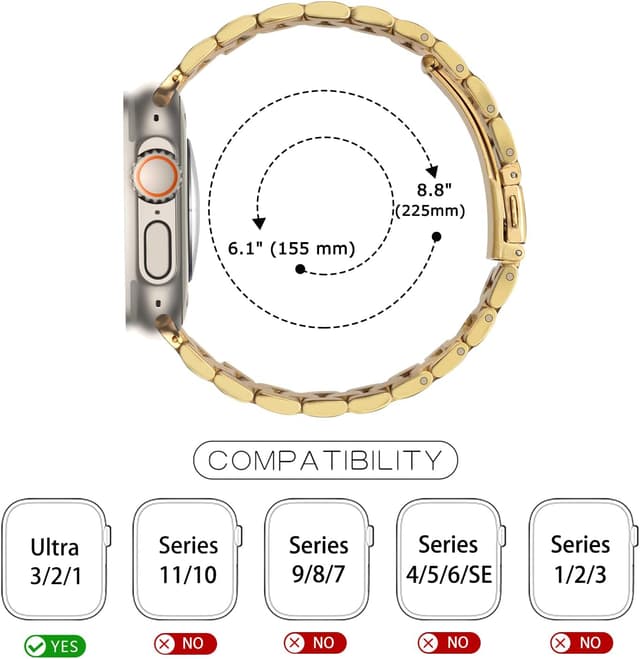 Thumbnail 5 de Tasikar Stainless Steel Strap for Apple Watch 49mm