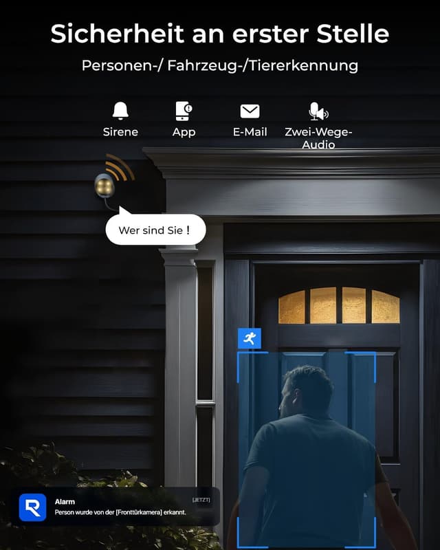 Detalle de Reolink CX810 ColorX PoE 4K-UHD Kamera mit Echtfarben-Nachtsicht, HDR und 2-Wege-Audio