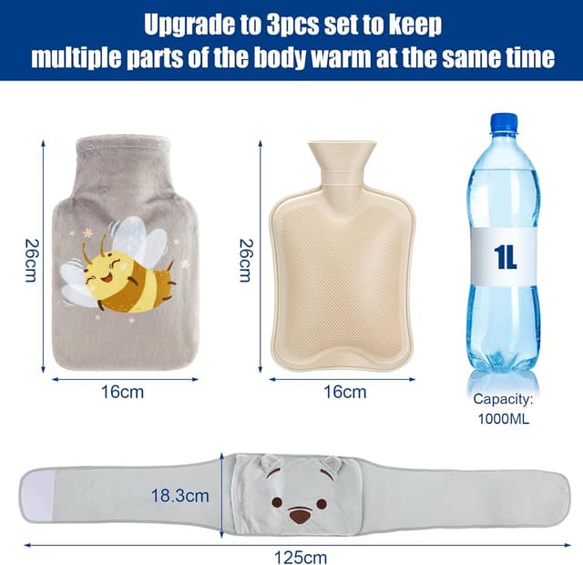 Thumbnail 1 de Wothfav Wärmflasche 1 L mit Hüftgurt