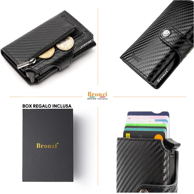 Detalle 2 de Bronzi Portafoglio Slim 10x6,5 cm 👛