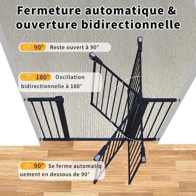 Thumbnail 5 de Barrière sécurité enfant LAOYE 92 cm