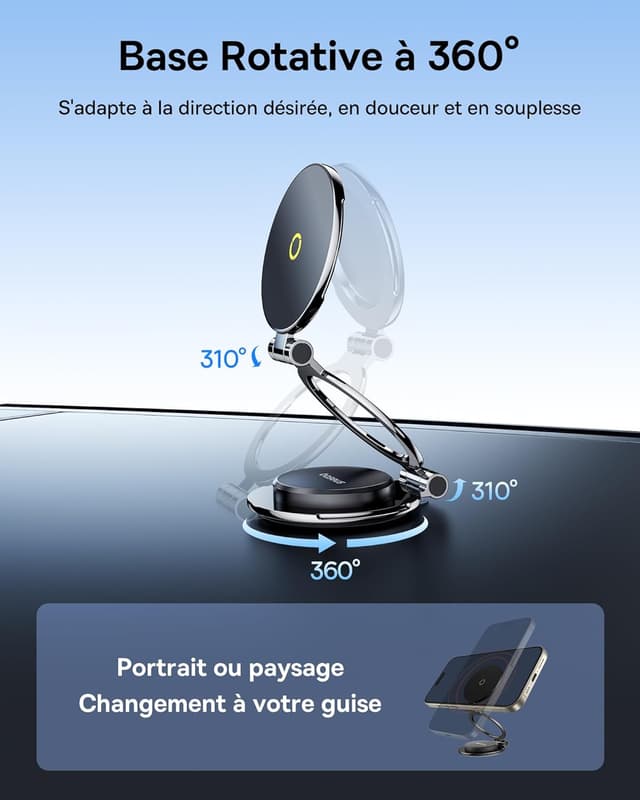 Thumbnail 4 de Baseus MagPro II Support magnétique 360°