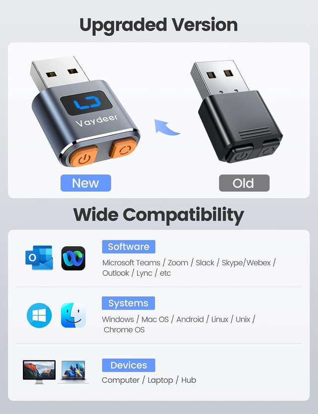 Detalle 2 de VAYDEER USB Mouse Jiggler 3 modes