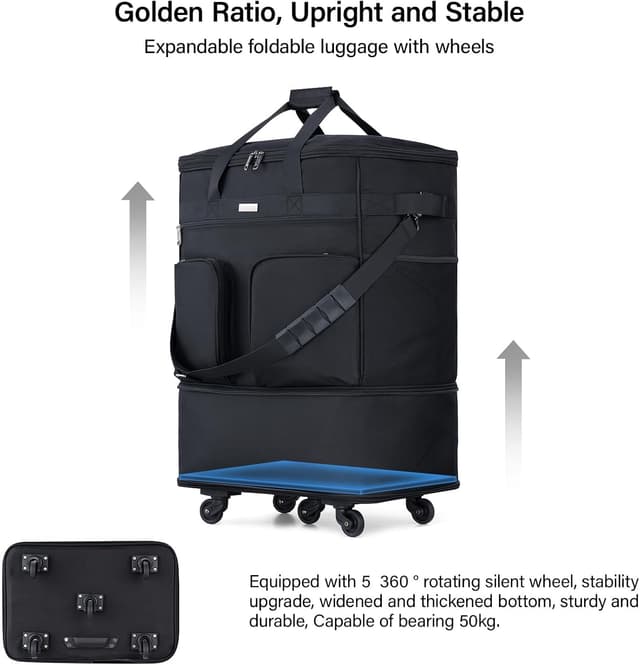 Detalle de Hanke Expandable Large Suitcase 98L Foldable