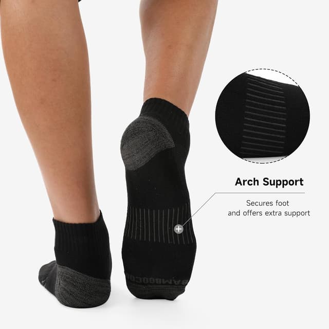 Detalle de BAMBOO COOL Men’s Bamboo Cool Ankle Socks (Low Cut, Cushioned, Moisture Wicking) — 6-Pack