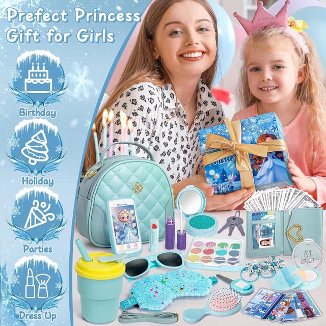 Thumbnail 6 de Hohosunlar Play Purse for Little Girl – Princess pretend handbag set with accessories for ages 3+