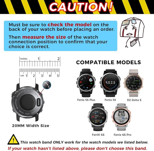 Detalle de ANBEST cinturino silicone per smartwatch 160-200 mm