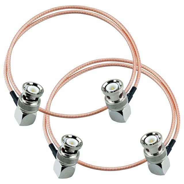 Detalle de urcianow 2x 1 m RG316 BNC Kabel Stecker auf Stecker, 90-Grad-Winkel (50 Ohm) für WLAN/Video & Funkanwendungen