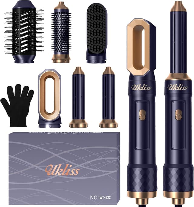 Detalle de UKLISS Hair Styler 6 in 1 Set: Haartrockner & automatische Lockenbürste