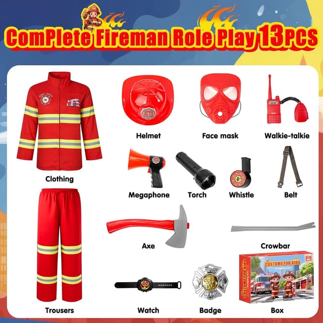 Thumbnail 6 de Lozzzyo DĂ©guisement Pompier Enfant đźŽ