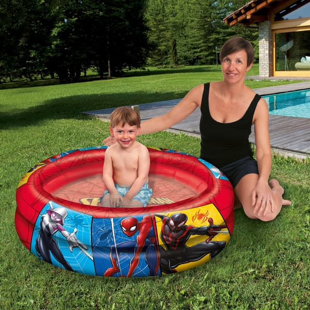 Detalle 2 de Mondo Toys Spider-Man - Piscina gonfiabile per bambini a 2 anelli, diametro 100 cm (16931)