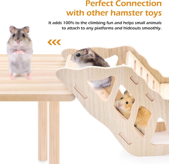 Thumbnail 3 de 3-piece Natural Wooden Hamster Game Platform