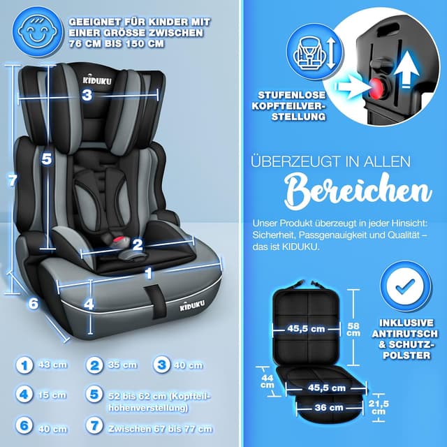 Thumbnail 4 de KIDUKU Kindersitz 9-36 kg 64–70 cm
