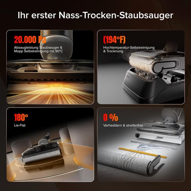 Detalle 2 de roborock F25 GT Nass-Trockensauger 20.000 Pa Kabellos 🧹