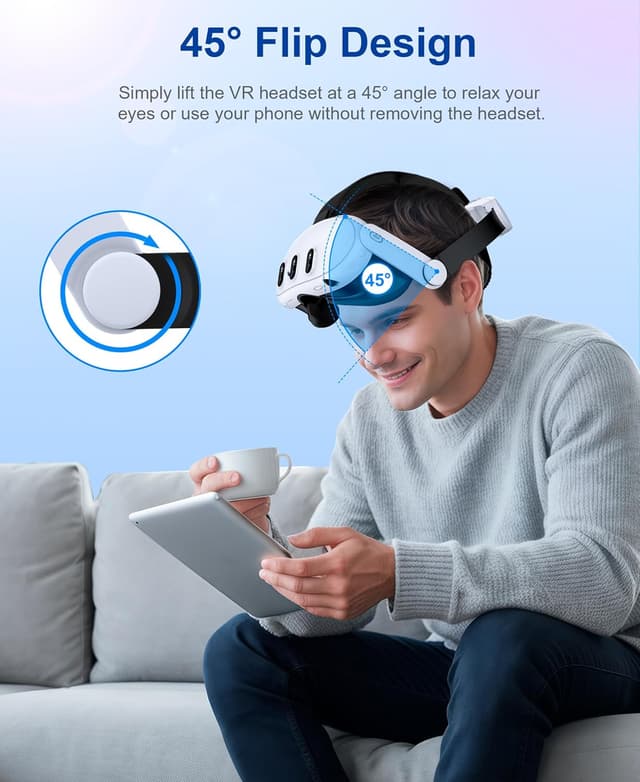 Thumbnail 4 de VR Head Strap for Quest 3/3S/2 Adjustable Support