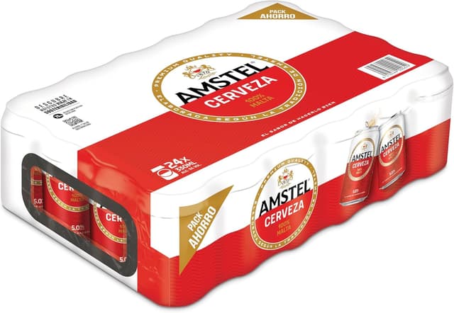 Imagen de Amstel Cerveza Lager Pack 24 latas 33cl 🍺 en OfertitasTOP