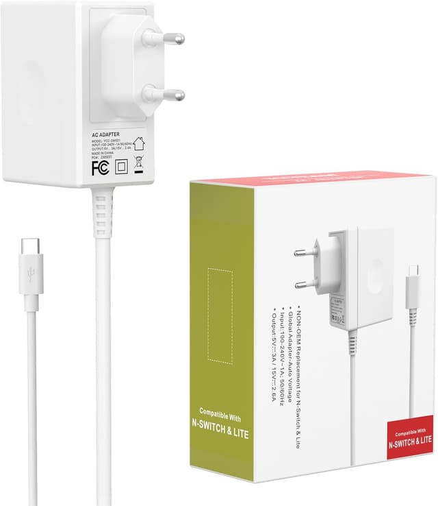 Thumbnail 6 de Chargeur secteur YCCSKY 45W pour Nintendo Switch (TV / portable) avec câble USB‑C 1,5 m