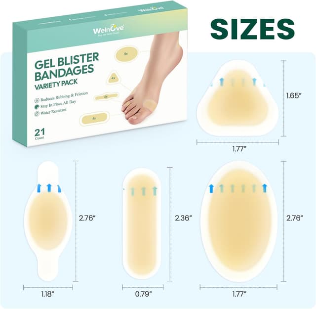 Thumbnail 6 de Welnove 21pc Blister Plasters for Feet