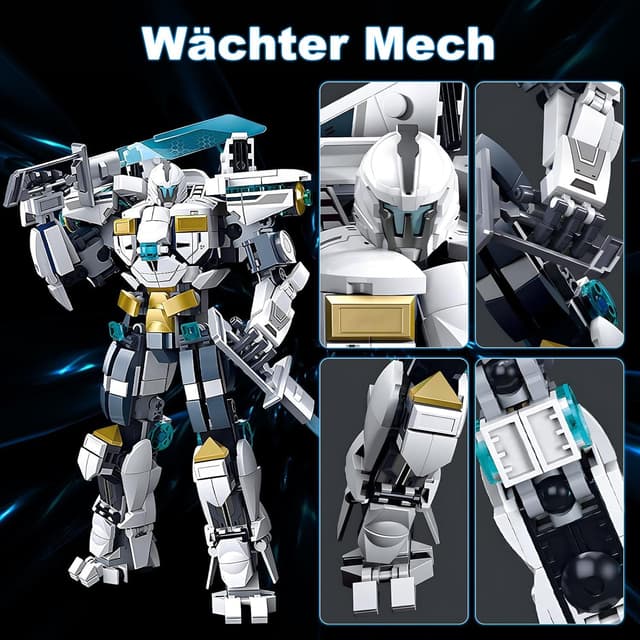 Detalle de HIGH GODO City Action Mech Robot – 561-teiliger Klemmbaustein-Transforming Roboter mit Gelenken
