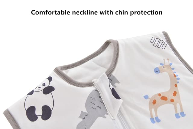 Detalle 2 de Chilsuessy Baby Schlafsack mit Füßen 2,5 Tog – CPC-zertifiziert, Winter/Übergang, Wald Panda (80 cm)