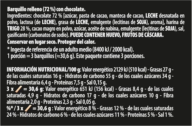 Thumbnail 1 de Fontaneda Finas Barquillos chocolate negro 92 g 🍪