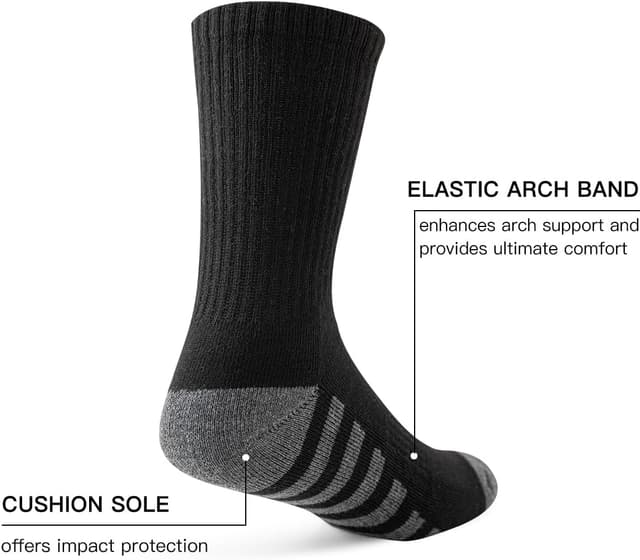 Detalle 2 de JOYNÉE 8-Pair Men's Crew Cushion Socks
