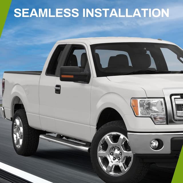 Detalle de AUTOSAVER88 Left Driver Side Door Mirror for 2007–2014 Ford F-150 (Turn Signal, Puddle Light, Heated, Power, Manual Folding)