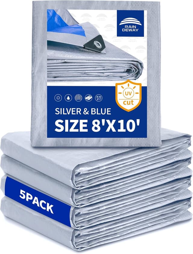Imagen de RAINDEWAY Tarps 8x10 ft 5 Pack 5.5 Mil en OfertitasTOP