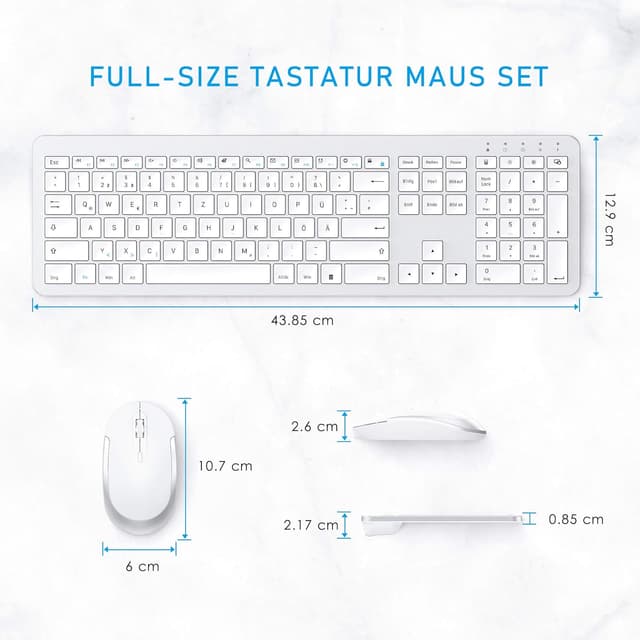 Thumbnail 5 de seenda SK38-3 Kabelloses Tastatur-Maus-Set ⌨