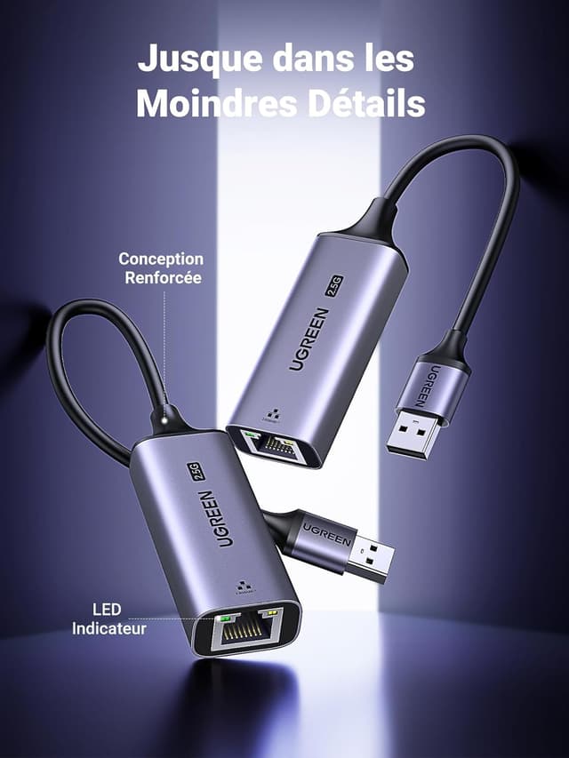 Thumbnail 6 de UGREEN 2.5G Adaptateur USB‑RJ45 2500 Mbps