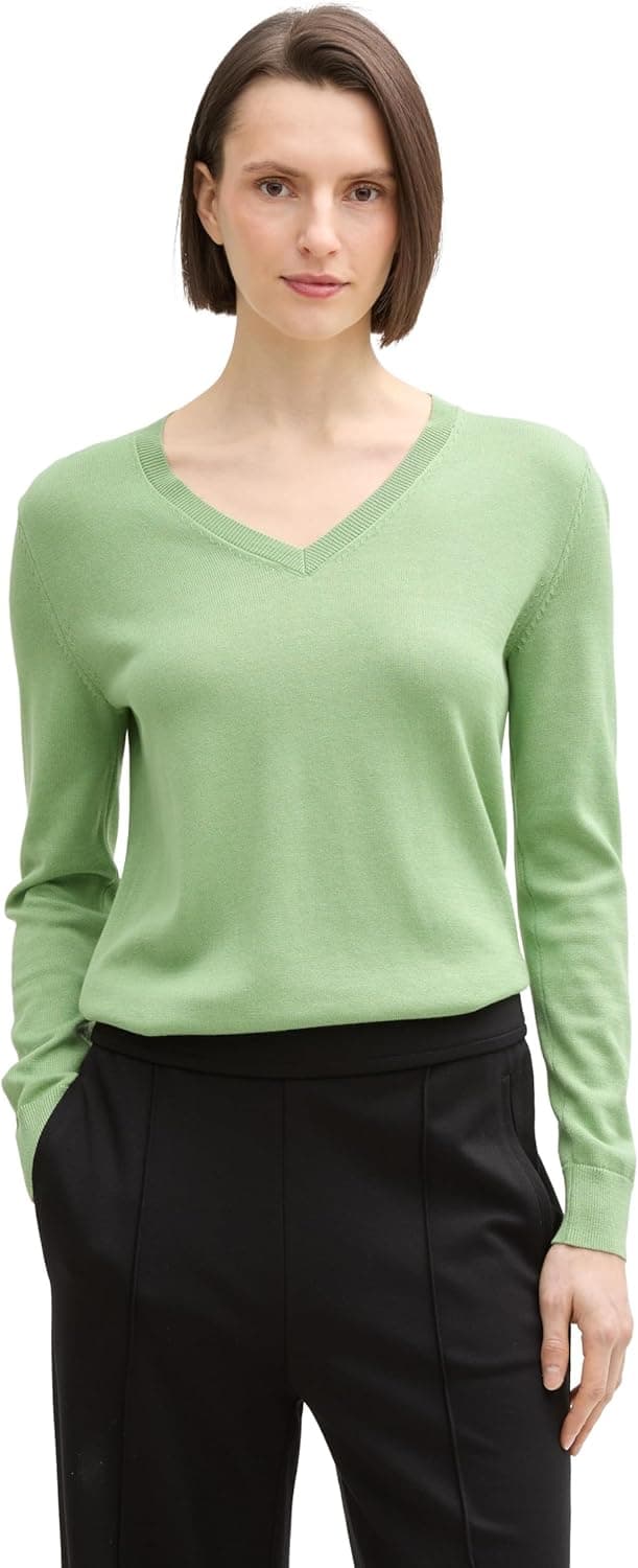 Detalle de TOM TAILOR Pullover da donna 1046521, maglione a maniche lunghe